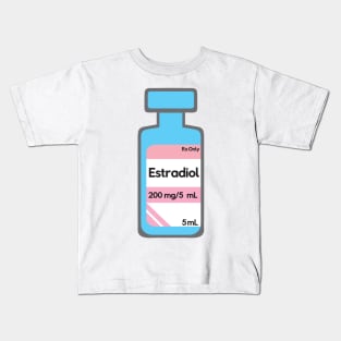 Estradiol Vial - Trans Pride Kids T-Shirt